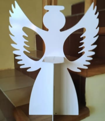 White Decorative Angel – Dual Use for Candle or Mini Plant