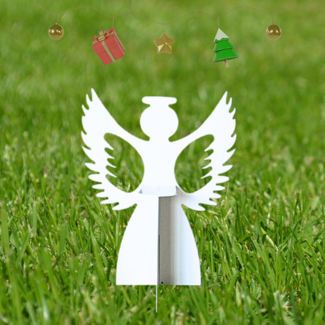 White Decorative Angel – Dual Use for Candle or Mini Plant