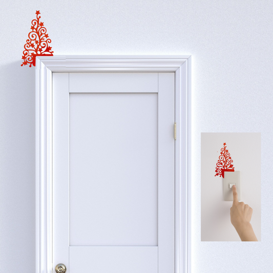 Red Christmas Tree  Set (2 Sizes)
