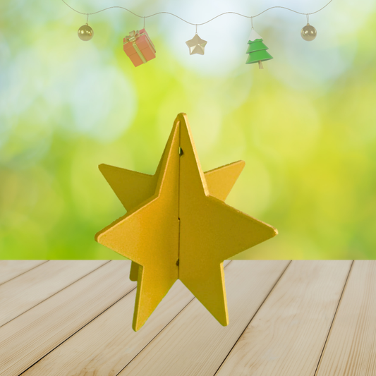 Golden Metal Star 3D